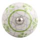 Pea Green Floral Crackle Ceramic Wine Stopper 